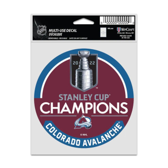 Colorado Avalanche abțibild 2022 Stanley Cup Champions Fan Decal