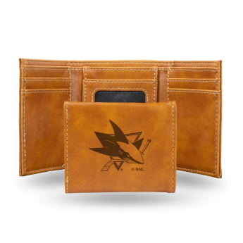 San Jose Sharks portofel de piele Engraved Trifold Leather Wallet