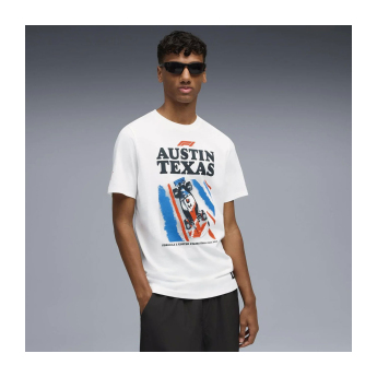 Formula 1 tricou de bărbați Austin GP white 2025