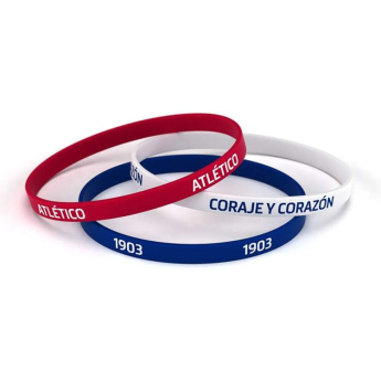 Atletico Madrid brățară de cauciuc pentru copii 3pack Tricolor