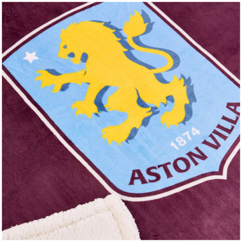 Aston Villa pătură de lână Sherpa