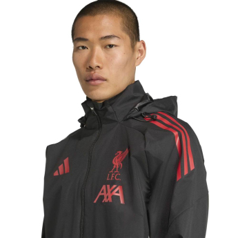 FC Liverpool geacă de bărbați cu glugă Allweather black