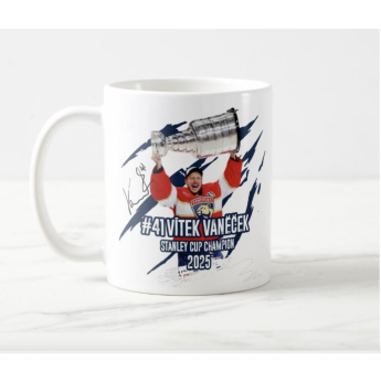 Florida Panthers cană Vítek Vaněček #92 Stanley Cup Champion 2025