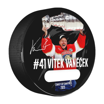 Florida Panthers puc cu autograf Vítek Vaněček #92 Stanley Cup Champion 2025