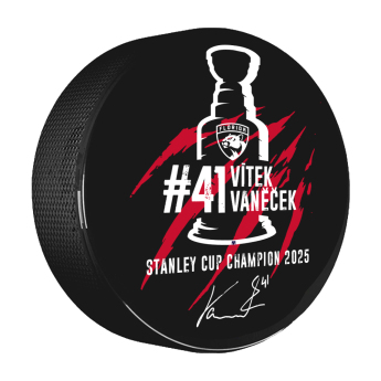 Florida Panthers puc Vítek Vaněček #92 Stanley Cup Champion 2025