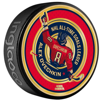 Washington Capitals puc Alex Ovechkin 895 Goals Lenticular Souvenir Hockey Gold Edition