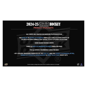 NHL cutii Cărți de hochei NHL 2024-25 Upper Deck O-Pee-Chee Platinum Hobby Box