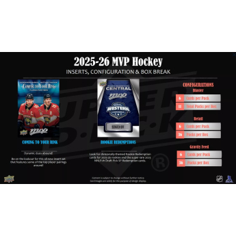 NHL cutii Cărți de hochei NHL 2025-26 Upper Deck MVP Hockey Blaster Box