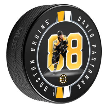 Boston Bruins puc David Pastrňák #88 Breakout Ribbon