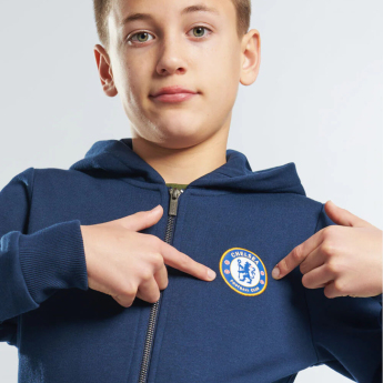 FC Chelsea hanorac cu glugă pentru copii Full Zip navy