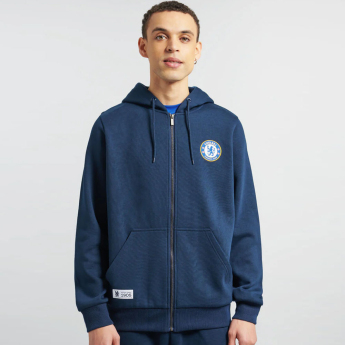 FC Chelsea hanorac de bărbați cu glugă Full Zip navy