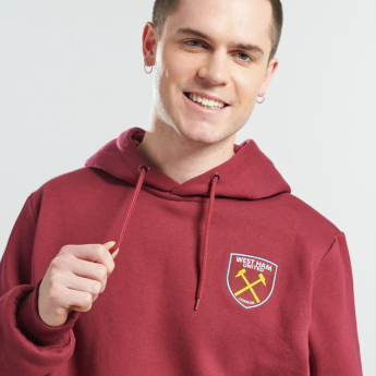 West Ham United hanorac de bărbați cu glugă Crest claret