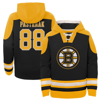Boston Bruins hanorac cu glugă pentru copii David Pastrňák #88 Ageless Must-Have V-Neck Name & Number black
