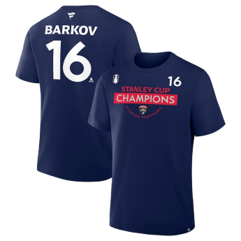 Florida Panthers tricou de bărbați 2025 Stanley Cup Champions Name & Number Aleksander Barkov #16