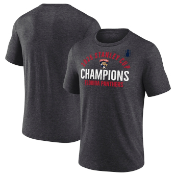 Florida Panthers tricou de bărbați 2025 Stanley Cup Champions Rush Tri-Blend Heather Charcoal