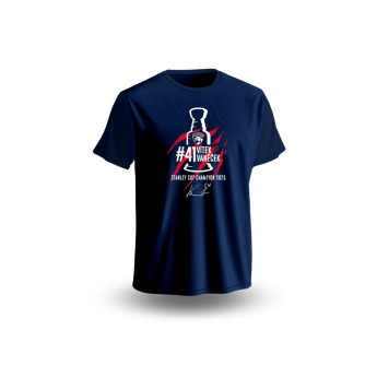 Florida Panthers tricou de copii Vítek Vaněček #41 Stanley Cup Champion 2025 Blue