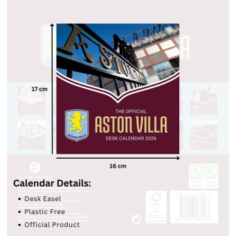 Aston Villa calendar de birou 2026