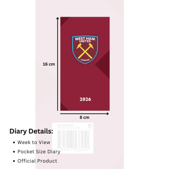 West Ham United jurnal Slim 2026