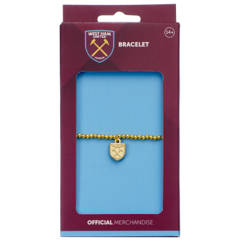 West Ham United brăţară Gold Finish Bead