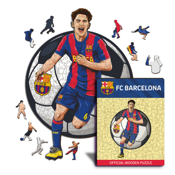 FC Barcelona puzzle din lemn Gavi 270 pcs