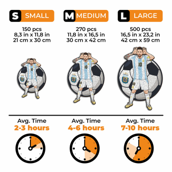 Echipa națională de fotbal puzzle din lemn ARGENTINA Messi 500 pcs