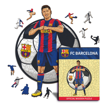 FC Barcelona puzzle din lemn Lewandowski 270 pcs