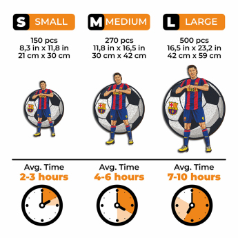 FC Barcelona puzzle din lemn Lewandowski 270 pcs