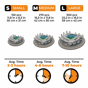 Manchester City puzzle din lemn Etihad Stadium 270 pcs