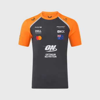 Mclaren Honda tricou de bărbați Oscar Piastri official Teamline Replica grey F1 Team 2025