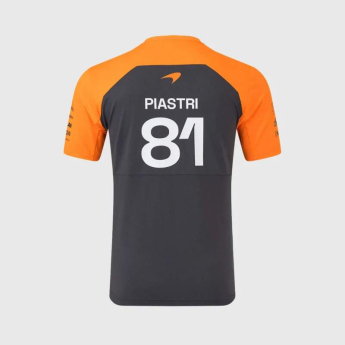 Mclaren Honda tricou de bărbați Oscar Piastri official Teamline Replica grey F1 Team 2025