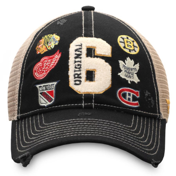 NHL produse șapcă de baseball Original 6 Refresh Trucker Snapback Hat - Black