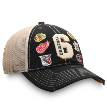 NHL produse șapcă de baseball Original 6 Refresh Trucker Snapback Hat - Black