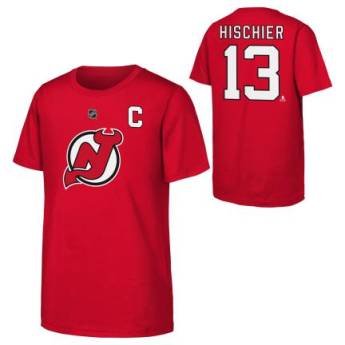 New Jersey Devils tricou de copii Nico Hischier Flat Captains N&N Ss Ctn red