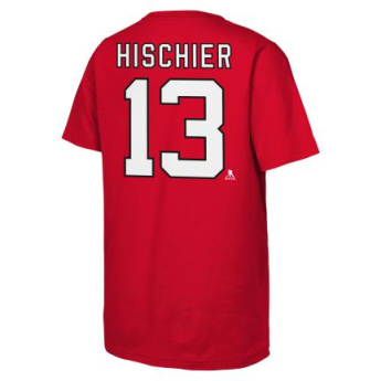 New Jersey Devils tricou de copii Nico Hischier Flat Captains N&N Ss Ctn red