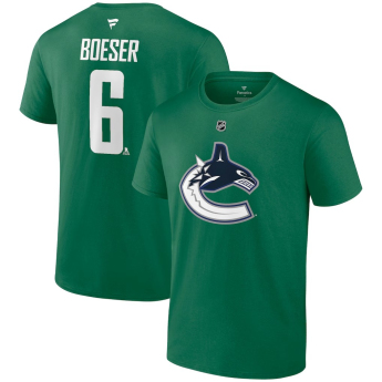 Vancouver Canucks tricou de bărbați Brock Boeser #6 Authentic Stack Name & Number green