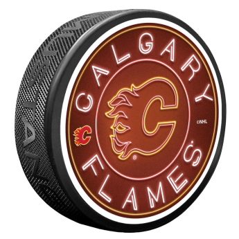 Calgary Flames puc Neon