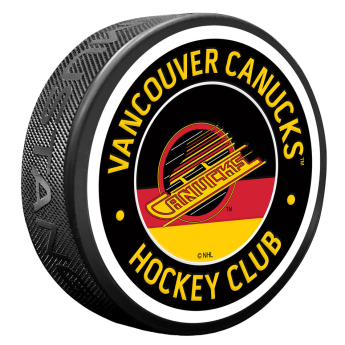 Vancouver Canucks puc Red Vintage Striped Textured