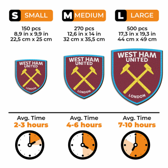 West Ham United puzzle din lemn Crest 270 pcs