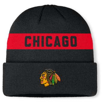 Chicago Blackhawks căciulă de iarnă Authentic Pro A/Cap Cuffed inscription