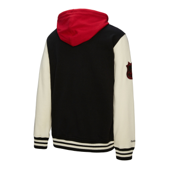 Chicago Blackhawks hanorac de bărbați cu glugă Courtside Fleece Button Front Vintage Logo