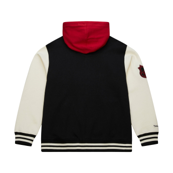 Chicago Blackhawks hanorac de bărbați cu glugă Courtside Fleece Button Front Vintage Logo