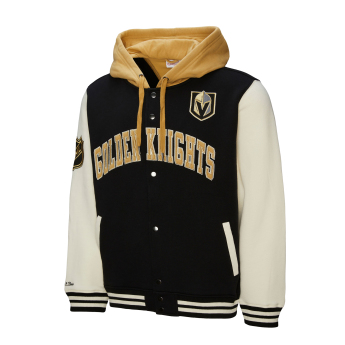 Vegas Golden Knights hanorac de bărbați cu glugă Courtside Fleece Button Front Vintage Logo