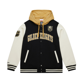 Vegas Golden Knights hanorac de bărbați cu glugă Courtside Fleece Button Front Vintage Logo