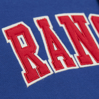 New York Rangers hanorac de bărbați cu glugă Courtside Fleece Button Front Vintage Logo