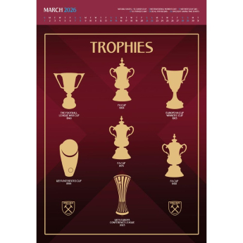 West Ham United calendar Deluxe 2026