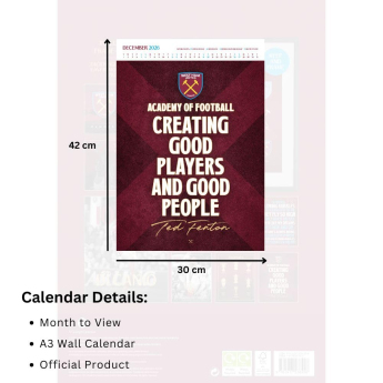 West Ham United calendar Deluxe 2026