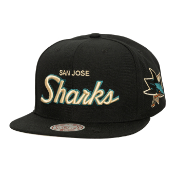 San Jose Sharks șapcă flat Cream Script Snapback black