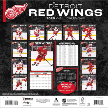 Detroit Red Wings calendar 2026 Wall