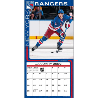 New York Rangers calendar 2026 Wall