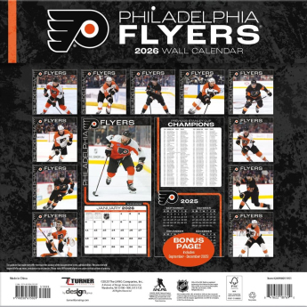 Philadelphia Flyers calendar 2026 Wall